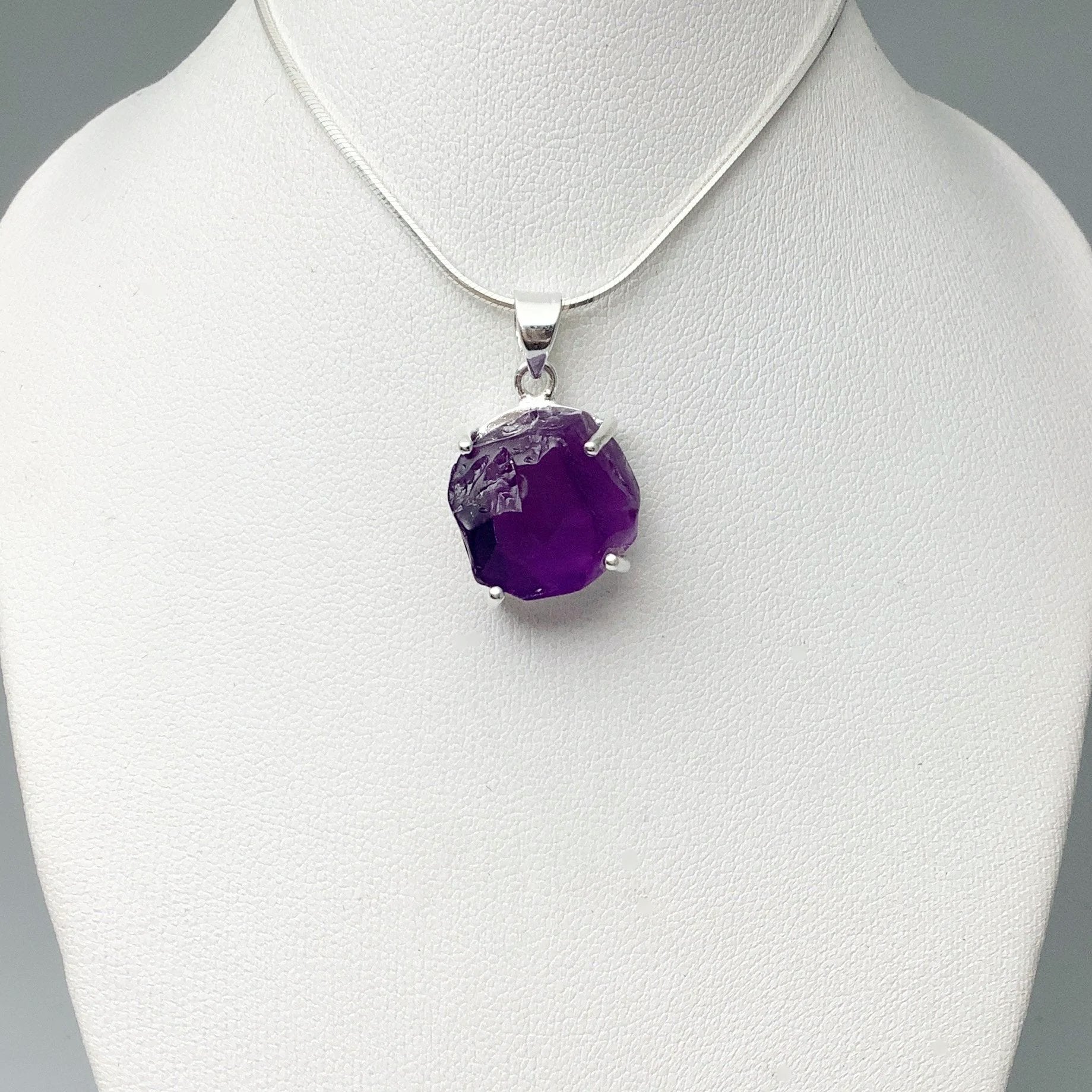 Raw Amethyst Pendant - Rocks and Gems Canada