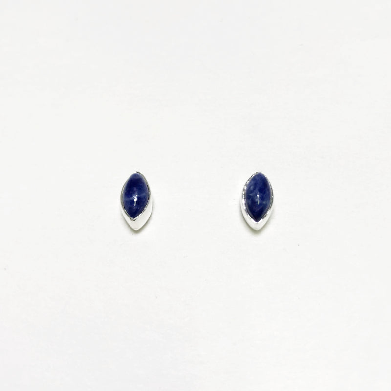 Sodalite Stud Earrings - Rocks and Gems Canada