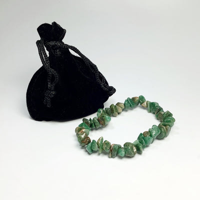 African Jade Chip Beaded Bracelet