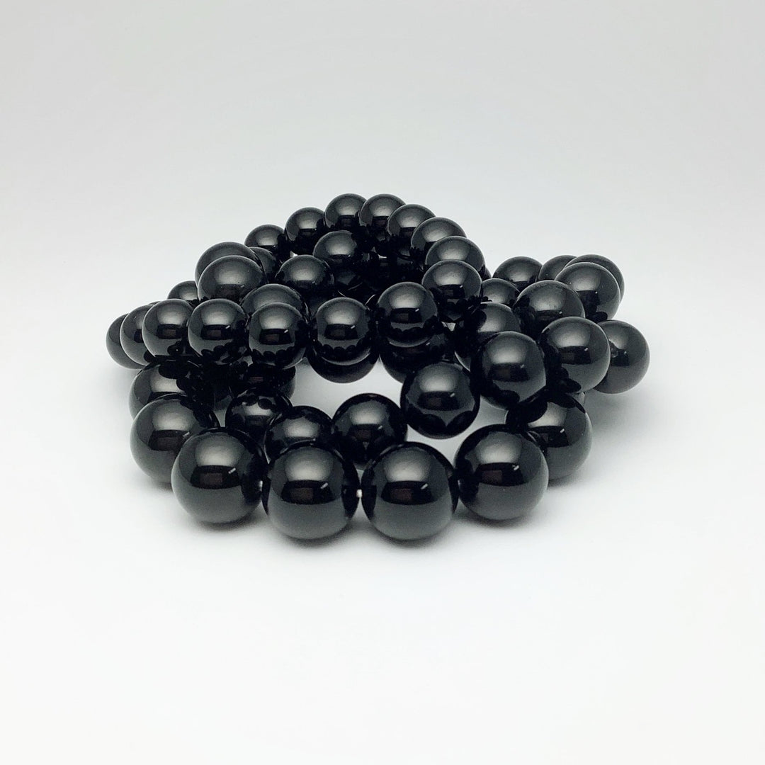 Black Obsidian Beaded Bracelet - Rocks and Gems Canada