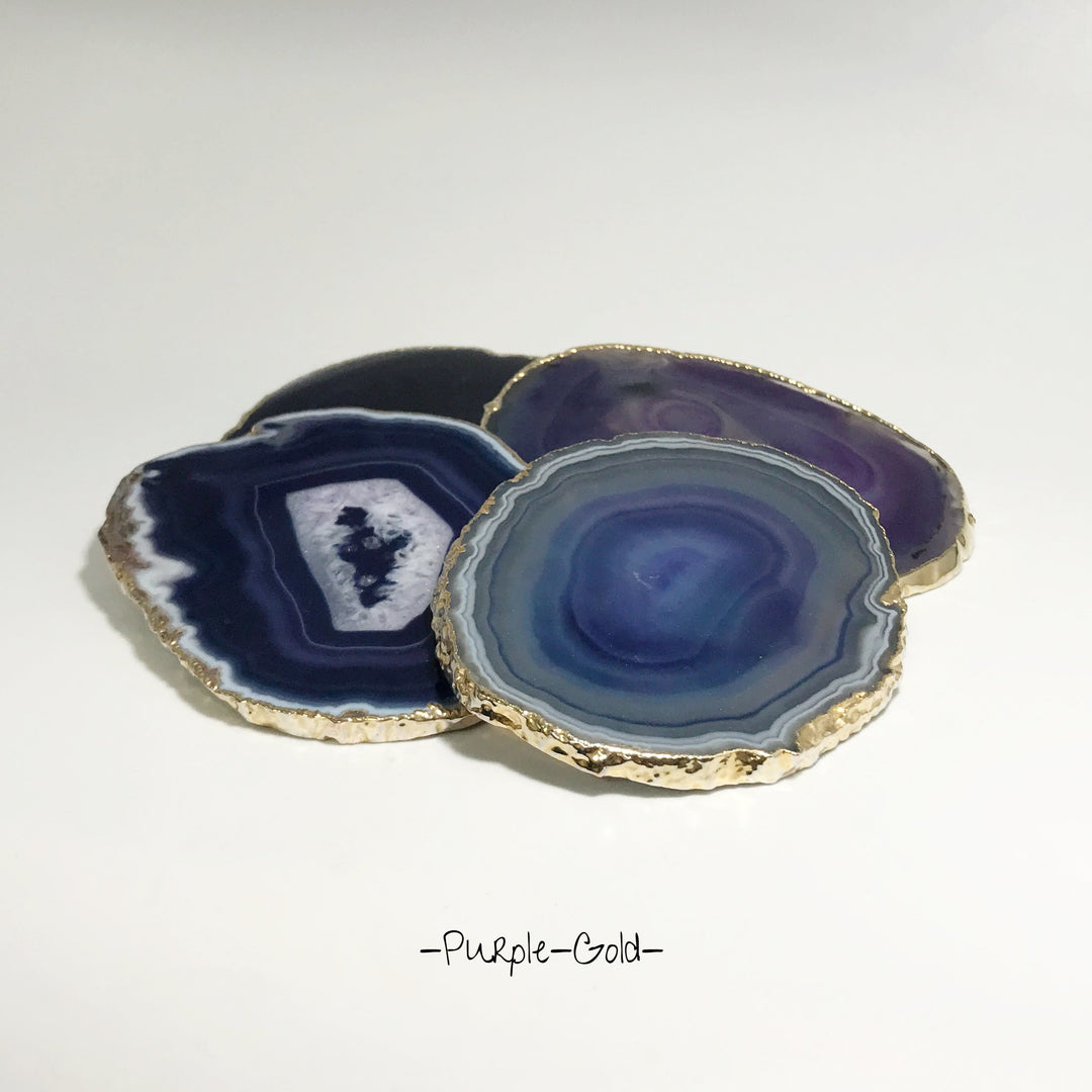 Agate Coasters - Set of 4 - Rocks and Gems Canada