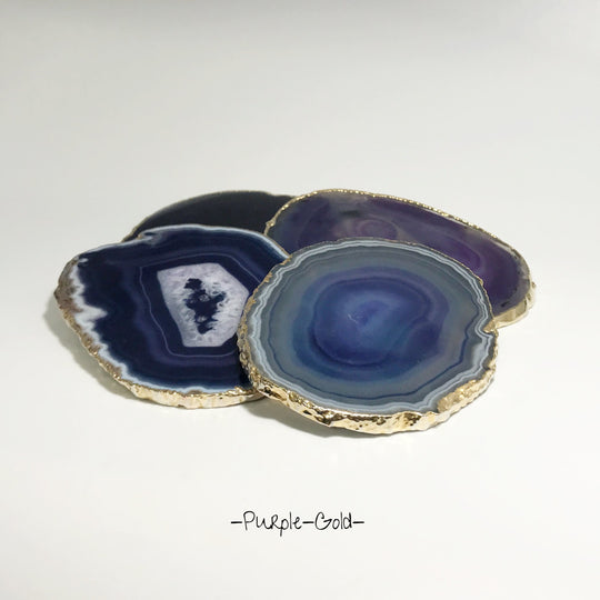 Agate Coasters - Set of 4 - Rocks and Gems Canada