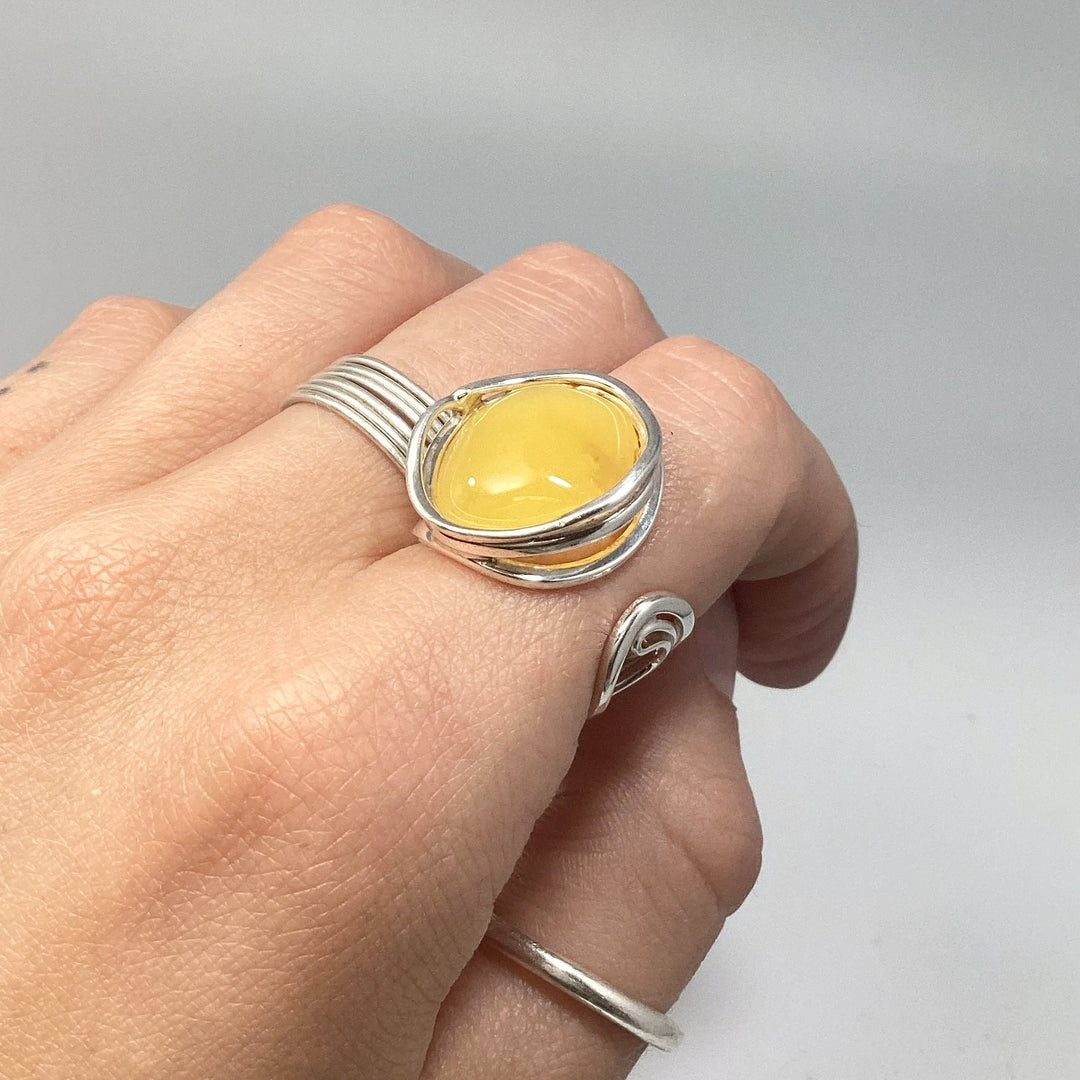 Butterscotch Amber Ring - Rocks and Gems Canada