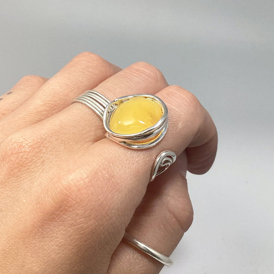 Butterscotch Amber Ring - Rocks and Gems Canada