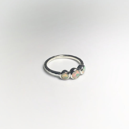 Faceted Ethiopian Fire Opal Ring - Rocks and Gems Canada