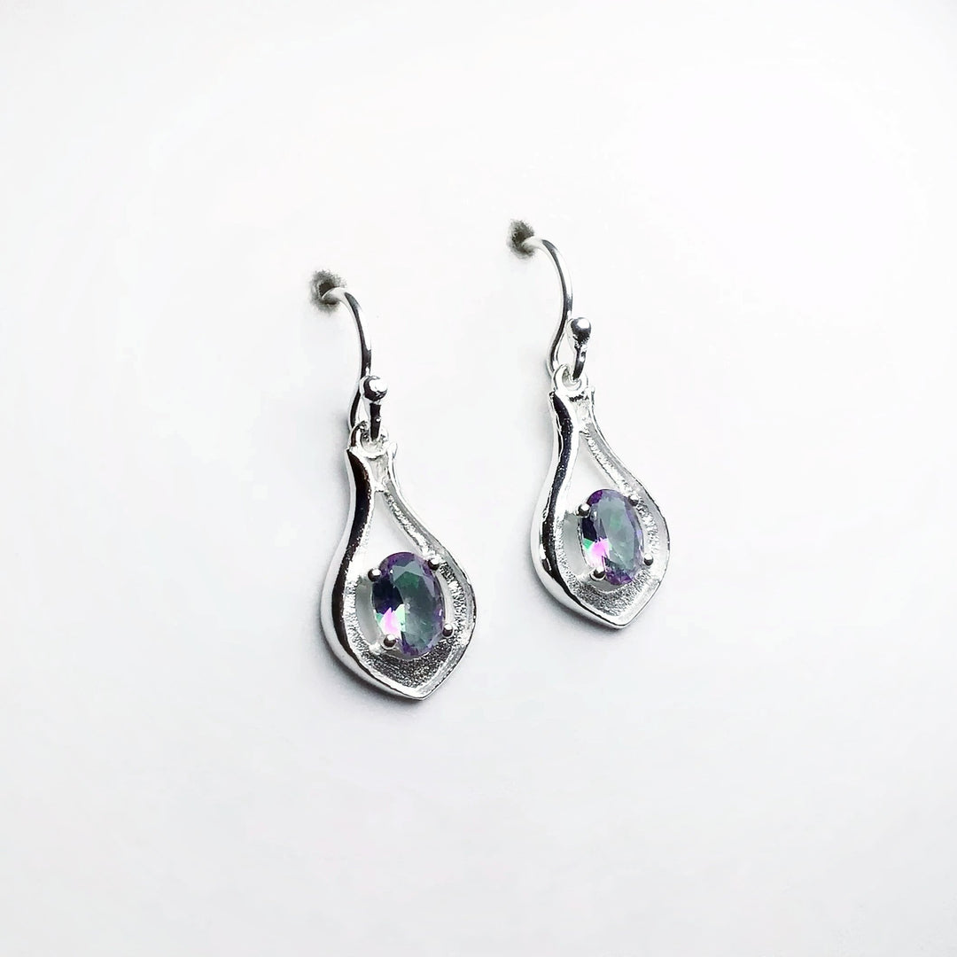 Mystic Topaz Dangle Earrings - Rocks and Gems Canada