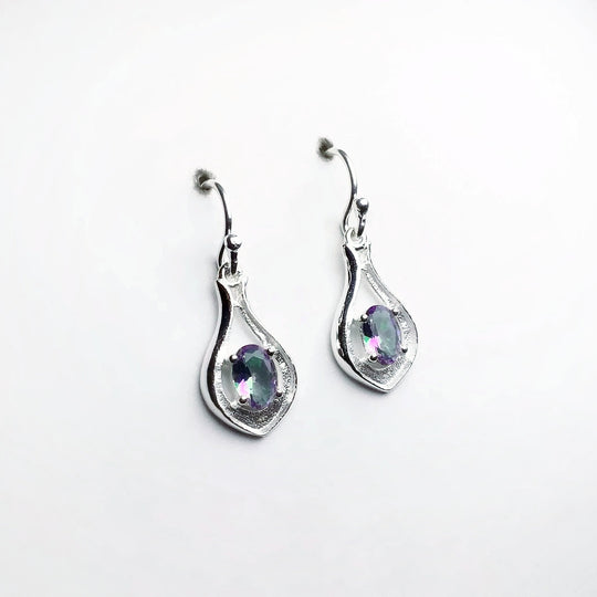 Mystic Topaz Dangle Earrings - Rocks and Gems Canada