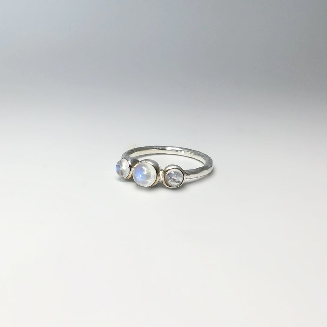 Rainbow Moonstone Ring - Rocks and Gems Canada