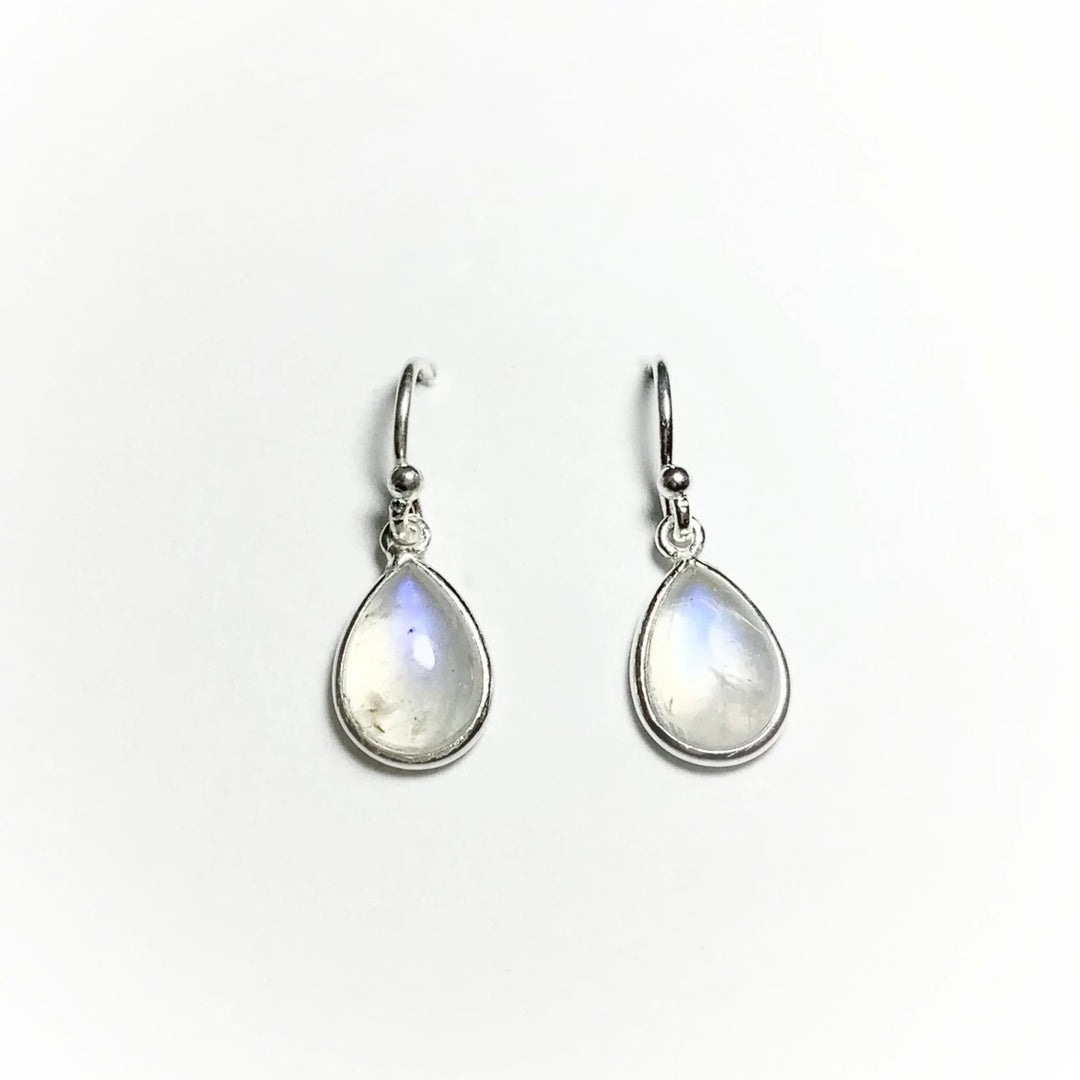 Rainbow Moonstone Dangle Earrings - Rocks and Gems Canada