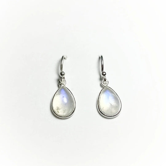 Rainbow Moonstone Dangle Earrings - Rocks and Gems Canada