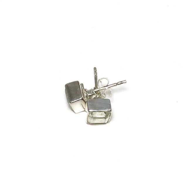 Green Amethyst Stud Earrings - Rocks and Gems Canada