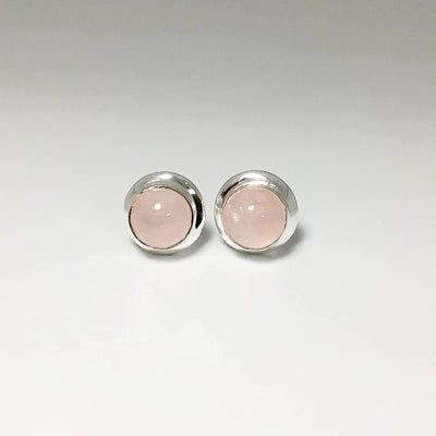 Rose Quartz Stud Earrings