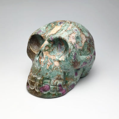 Carved Ruby Fuchsite Skull