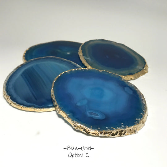 Agate Coasters - Set of 4 - Rocks and Gems Canada