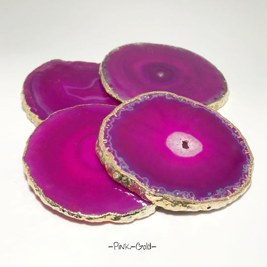 Agate Coasters - Set of 4 - Rocks and Gems Canada