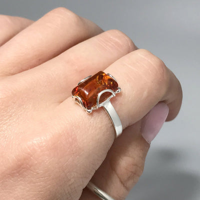 Cognac Amber Ring