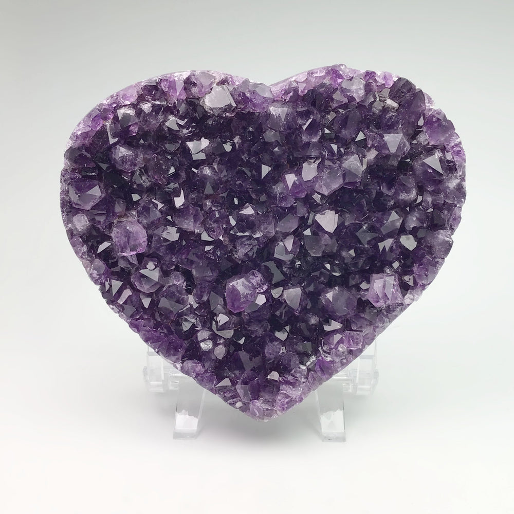 Amethyst Druze Cluster Heart - Rocks and Gems Canada