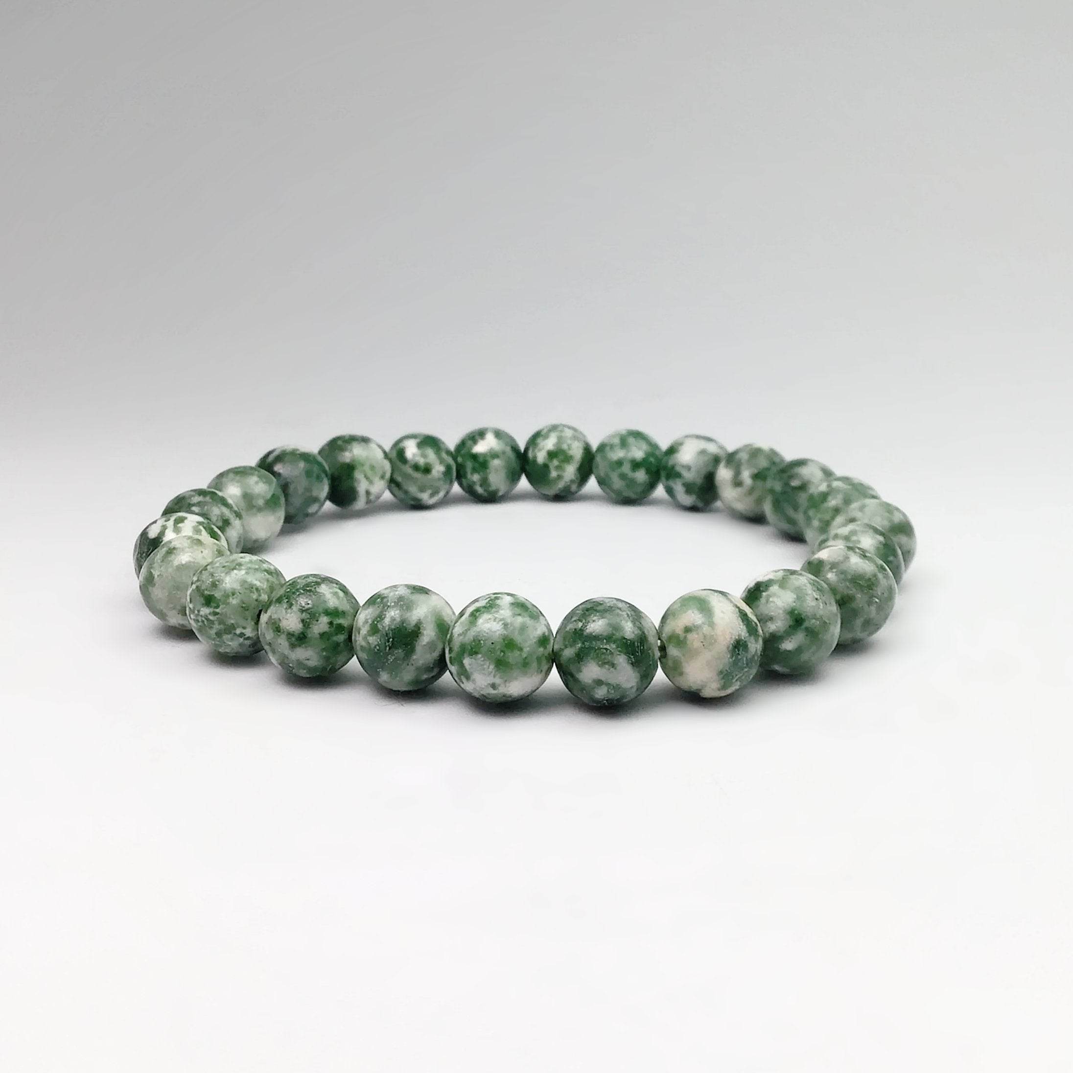 Green Dot Jade Beaded Bracelet - Rocks and Gems Canada