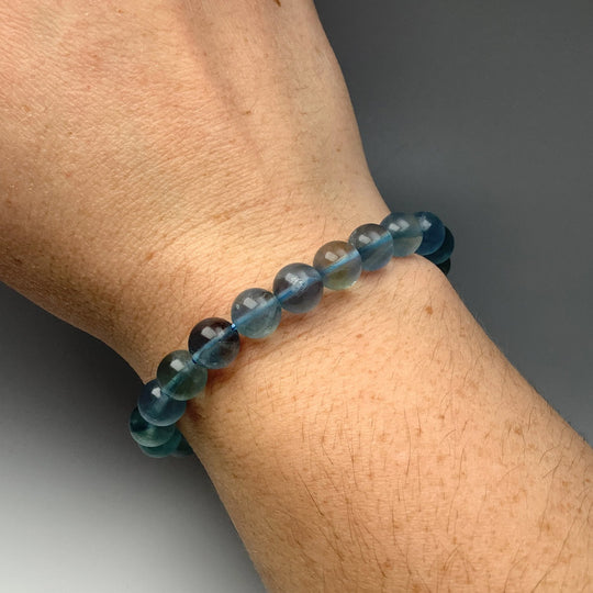 Blue Fluorite Beaded Bracelet - Rocks and Gems Canada