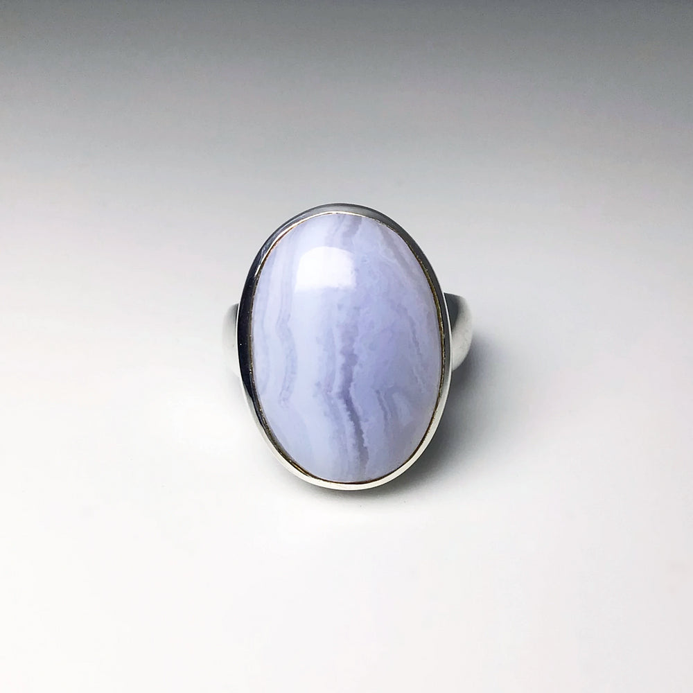 Blue Lace Agate Ring - Rocks and Gems Canada