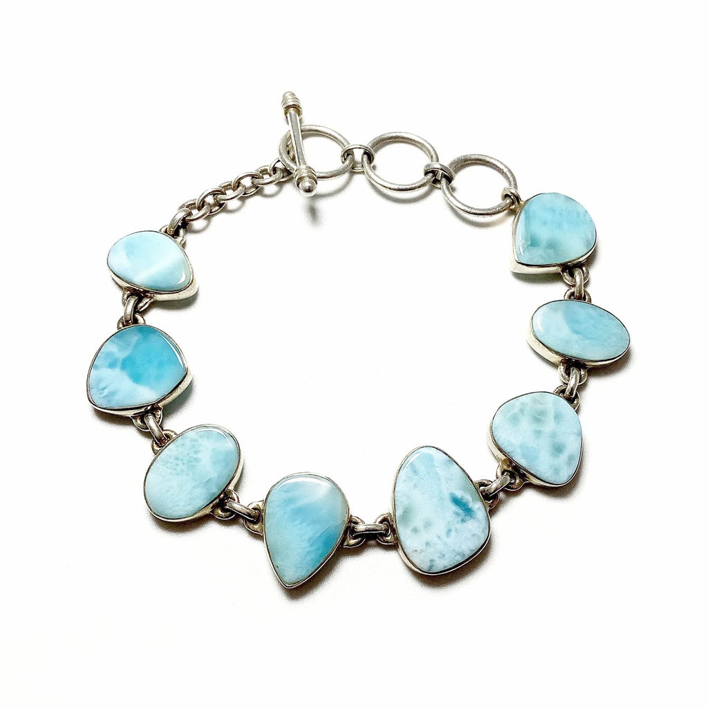 Larimar Sterling Silver Bracelet – Rocks and Gems Canada