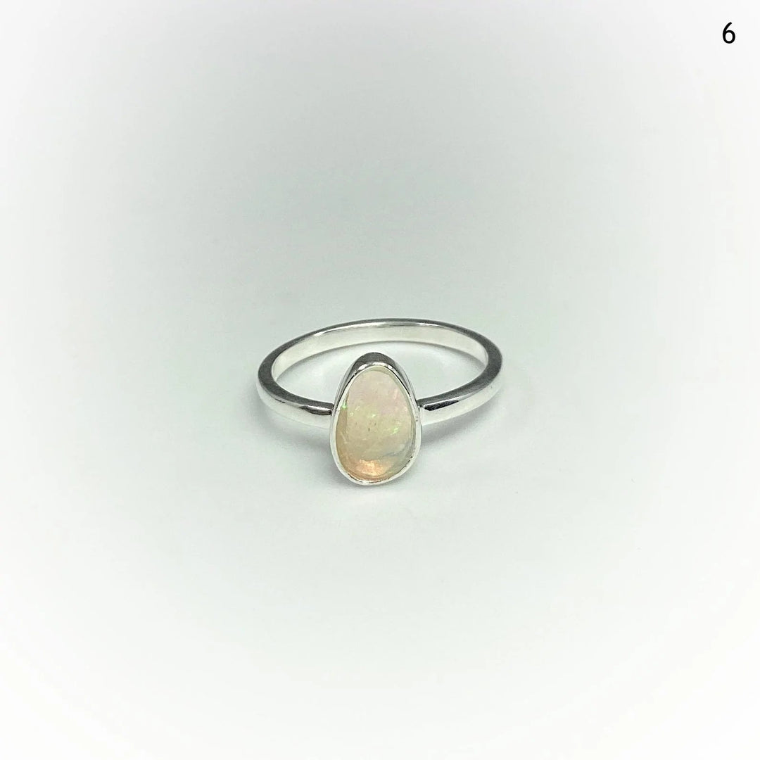 Faceted Ethiopian Fire Opal Ring - Rocks and Gems Canada