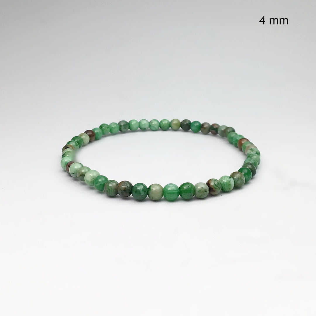 Green Crazy Lace Agate Beaded Bracelet - Rocks and Gems Canada