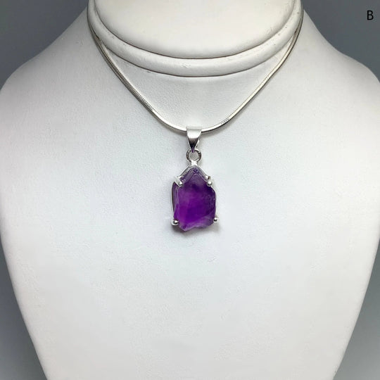 Raw Amethyst Pendant - Rocks and Gems Canada
