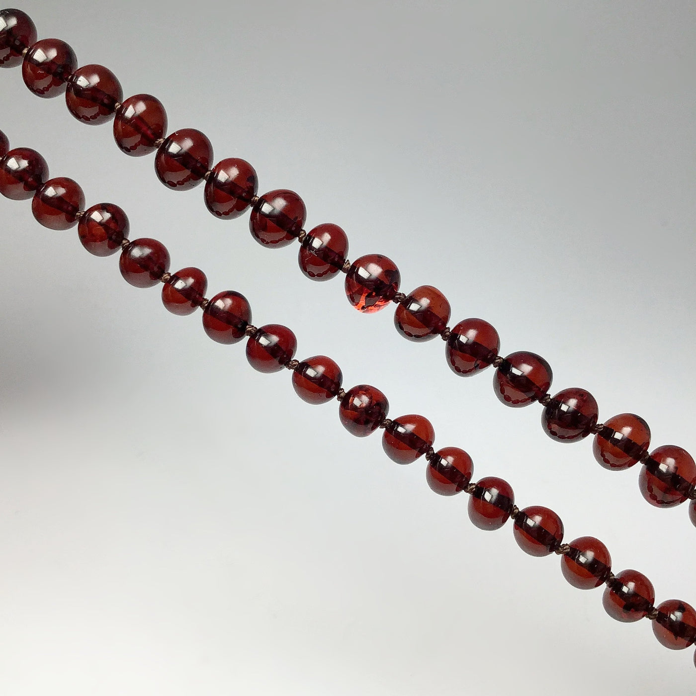 Cherry Amber Beaded Necklace