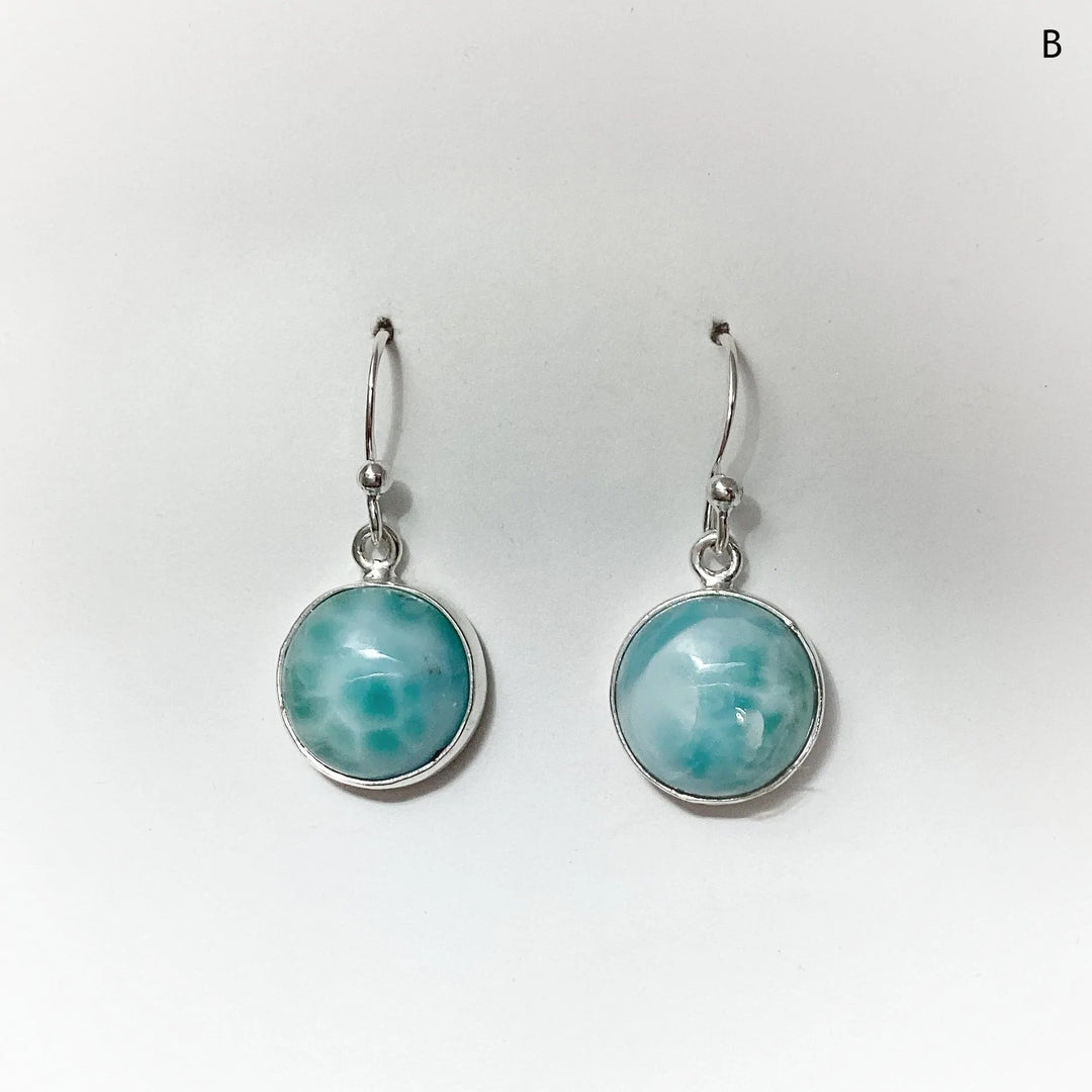 Larimar Dangle Earrings - Rocks and Gems Canada
