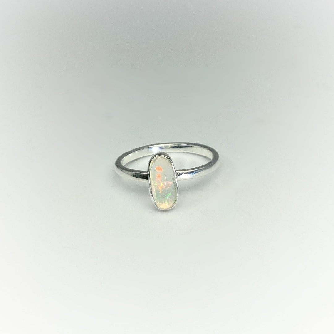 Faceted Ethiopian Fire Opal Ring - Rocks and Gems Canada