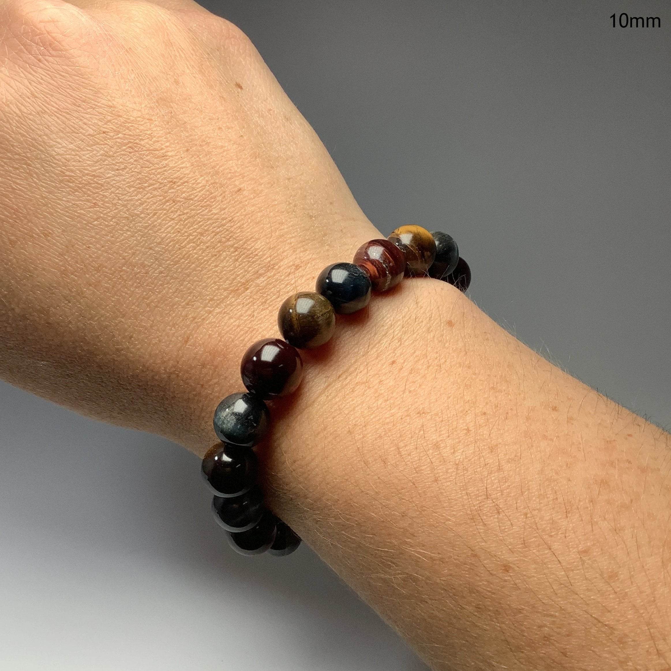 【AEKKI】4 Tigers Eye Gemstone Bracelet (約8mm+10mm) Tiger Eye Gemstone Bracelet | Polar Bear Health & Water