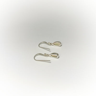 Ethiopian Fire Opal Freeform Faceted Dangle Earrings