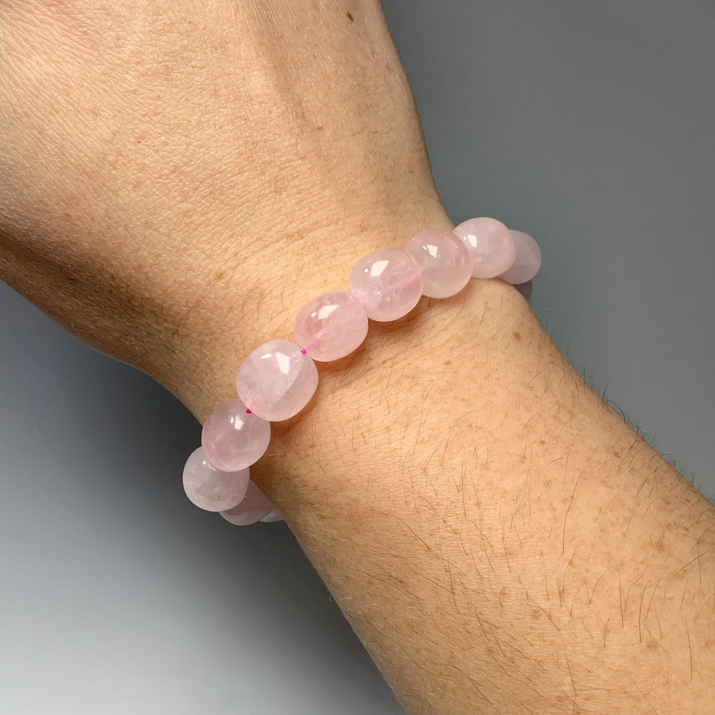 Rose Quartz Nugget Beaded Bracelet