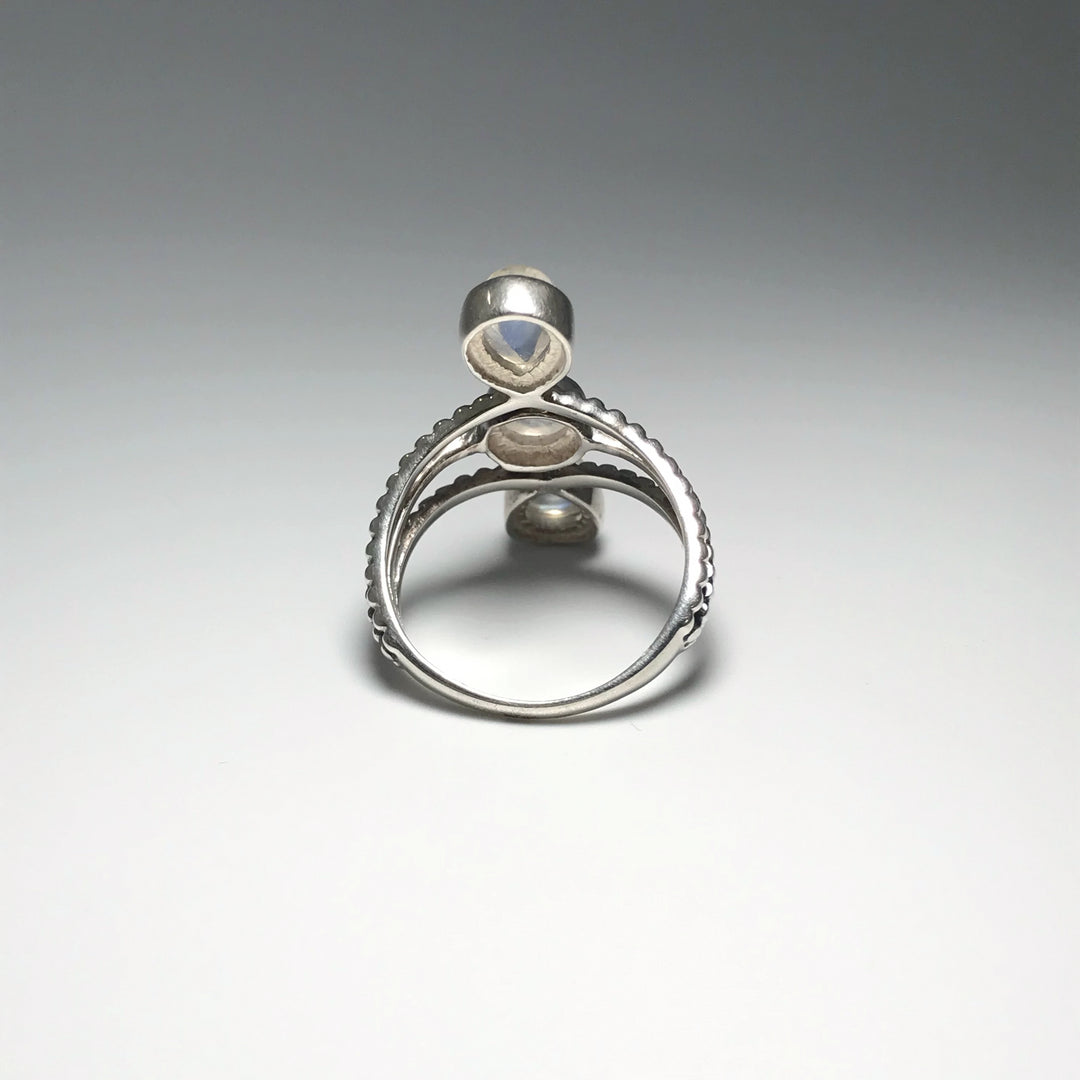 Rainbow Moonstone Ring - Size 9 - Rocks and Gems Canada
