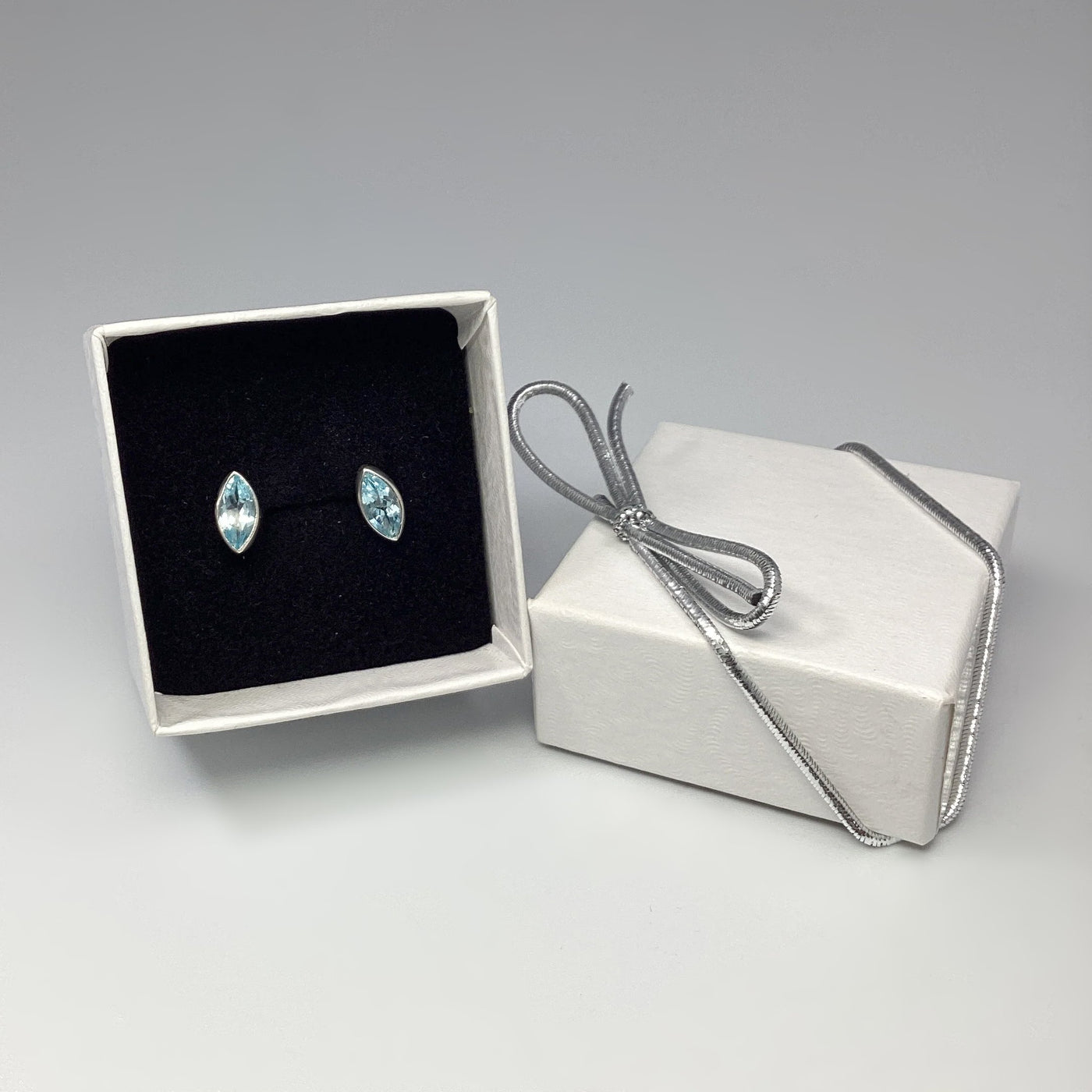 Blue Topaz Stud Earrings