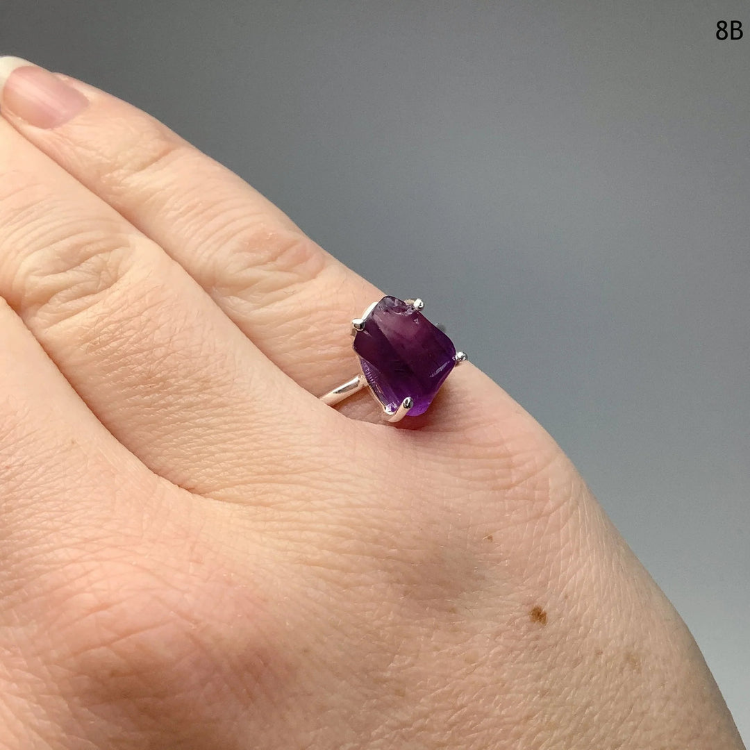 Raw Amethyst Ring - Rocks and Gems Canada