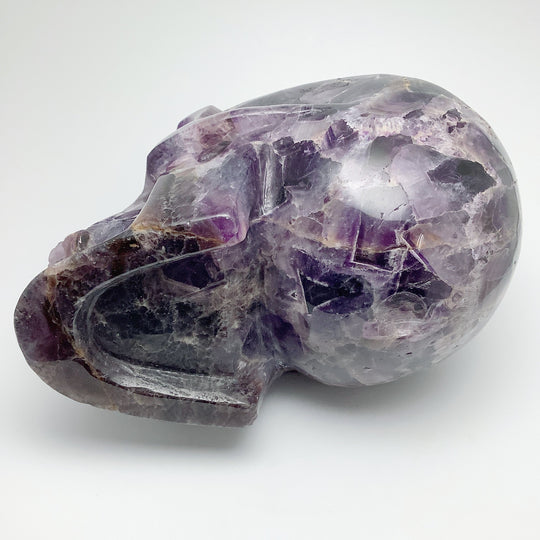 Large Chevron Amethyst Crystal Skull - Rocks and Gems Canada