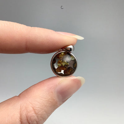 Sericho Meteorite Small Round Pendant