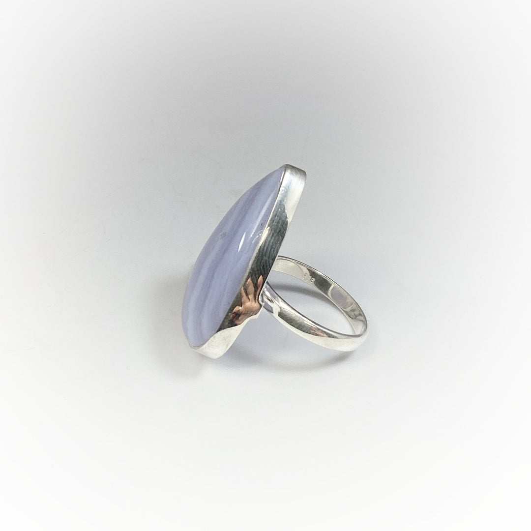 Blue Lace Agate Ring - Rocks and Gems Canada
