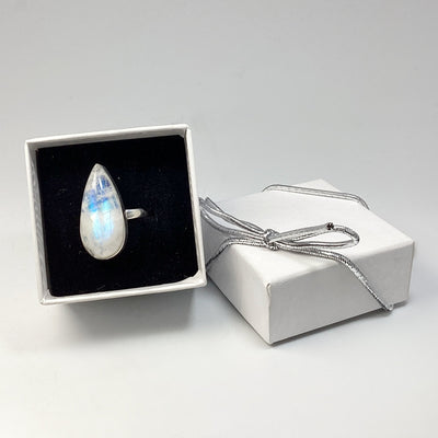 Rainbow Moonstone Ring