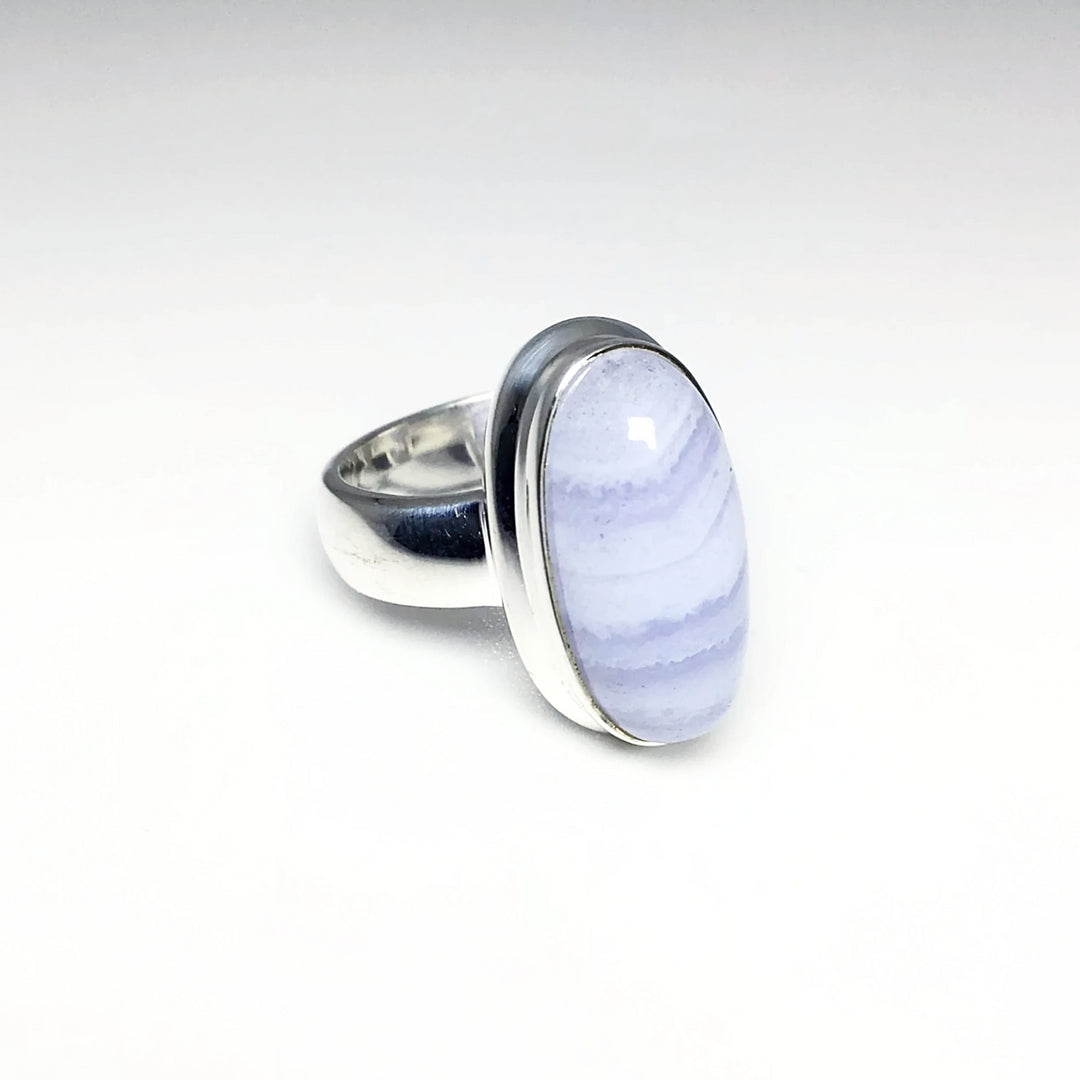 Blue Lace Agate Ring - Rocks and Gems Canada