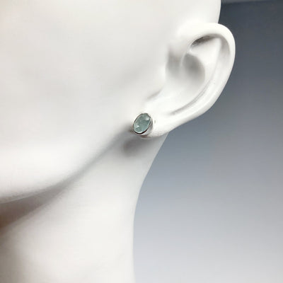 Aquamarine Stud Earrings