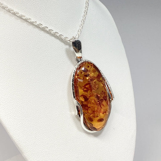 Cognac Amber Pendant - Rocks and Gems Canada