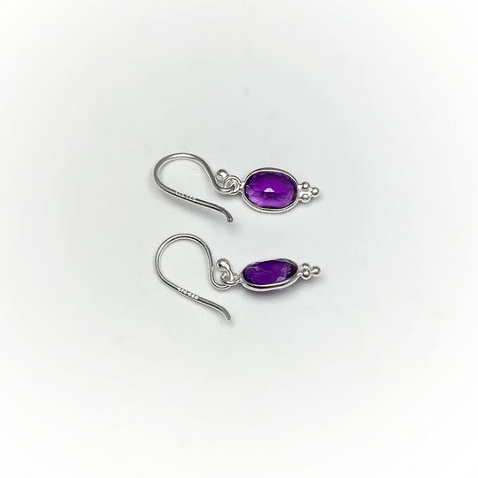 Amethyst Dangle Earrings - Rocks and Gems Canada