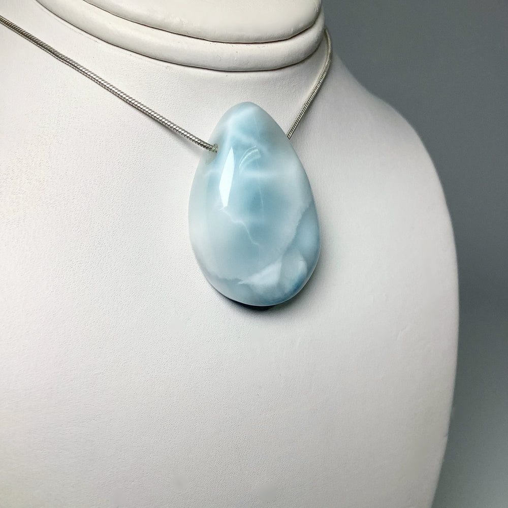 Larimar Drilled Pendant - Rocks and Gems Canada