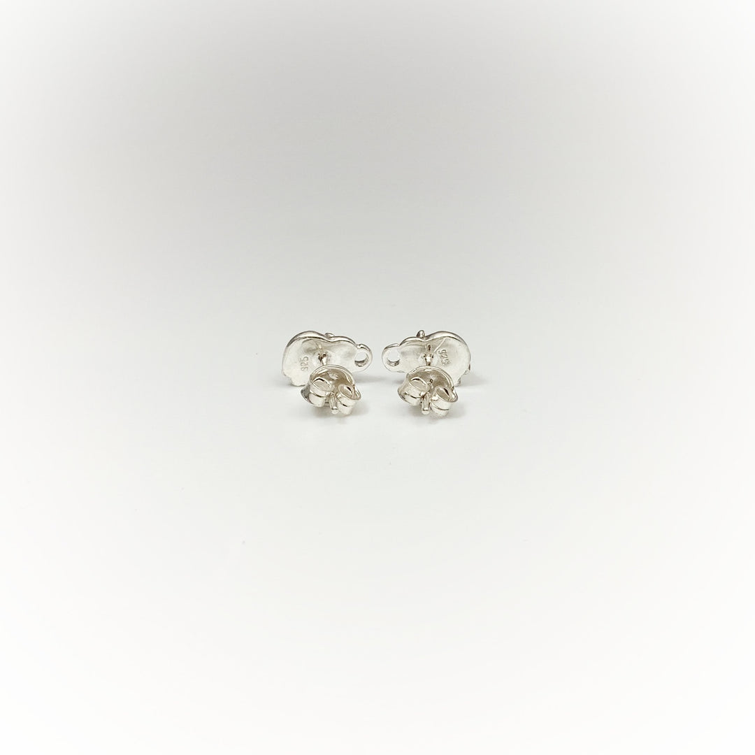 Green Amber Elephant Stud Earrings - Rocks and Gems Canada