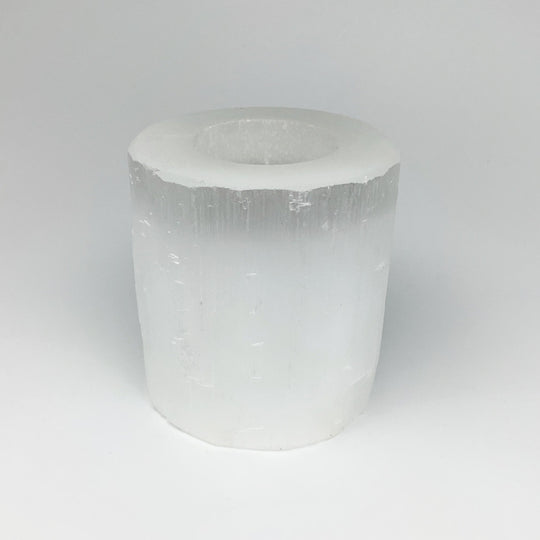 Selenite Candle Holder - Rocks and Gems Canada