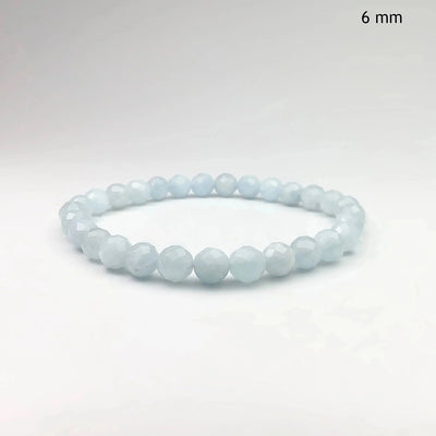 Aquamarine Faceted Beaded Bracelet