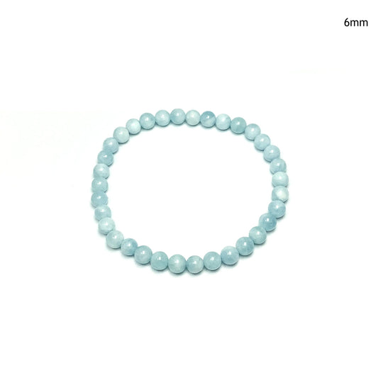 Aquamarine Beaded Bracelet - Rocks and Gems Canada